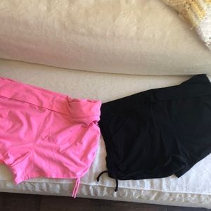 Shorts  one pink one black , large, no boundaries